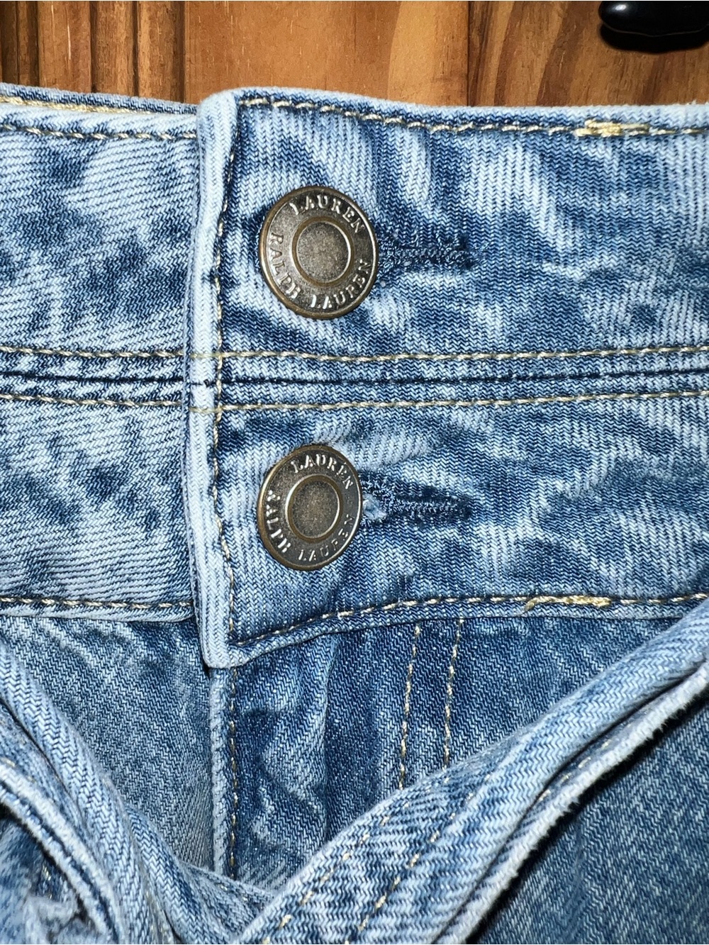 Lauren Ralph Lauren Light Blue Relaxed Jeans with Tie Belt Size 14W - Picture 5 of 6